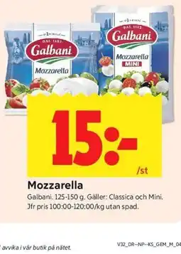 ICA Kvantum Mozzarella erbjuda