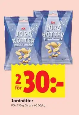 ICA Kvantum Jordnötter erbjuda