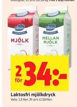 ICA Kvantum Laktosfri mjölkdryck erbjuda