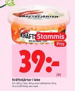 ICA Kvantum Kräftstjärtar i lake, Medlemspris erbjuda