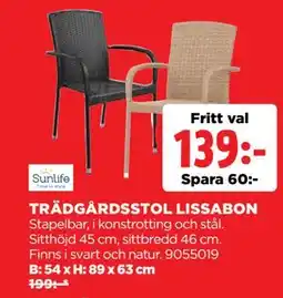 Jem&Fix TRÄDGÅRDSSTOL LISSABON erbjuda