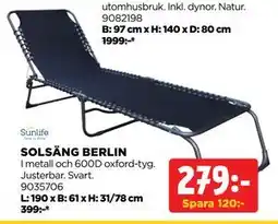 Jem&Fix SOLSÄNG BERLIN erbjuda