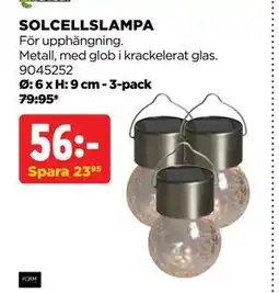 Jem&Fix SOLCELLSLAMPA erbjuda