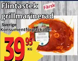 Supergrossen Flintastek grillmarinerad erbjuda