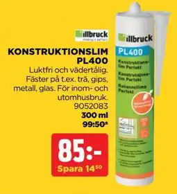 Jem&Fix KONSTRUKTIONSLIM PL400 erbjuda