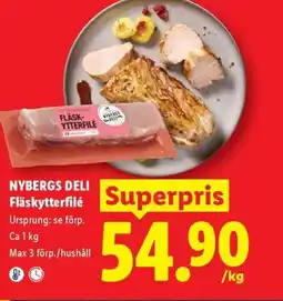 Lidl NYBERGS DELI Fläskytterfilé erbjuda