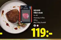 Lidl DELUXE Fillet steak erbjuda
