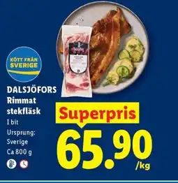 Lidl DALSJÖFORS Rimmat stekfläsk erbjuda