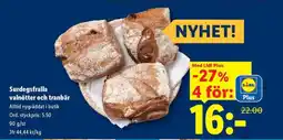 Lidl Surdegsfralla valnötter och tranbär erbjuda