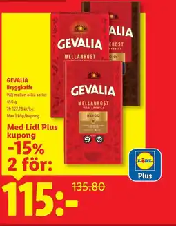 Lidl GEVALIA Bryggkaffe erbjuda