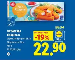 Lidl OCEAN SEA Fiskpinnar erbjuda