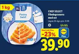 Lidl CHEF SELECT Filodegssnurra med ost erbjuda