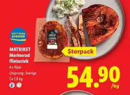 Lidl MATRIKET Marinerad flintastek erbjuda