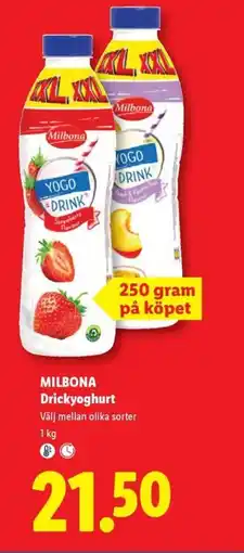 Lidl MILBONA Drickyoghurt erbjuda