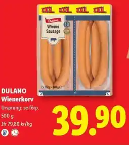 Lidl DULANO Wienerkorv erbjuda