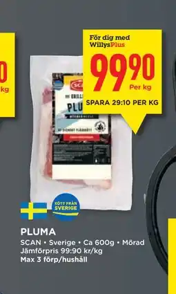 Willys PLUMA, Medlemspris erbjuda