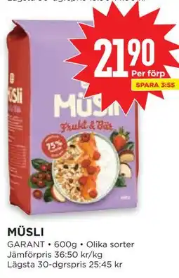 Willys MÜSLI erbjuda