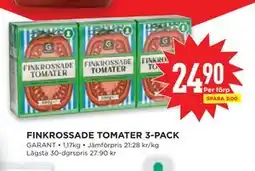 Willys FINKROSSADE TOMATER 3-PACK erbjuda