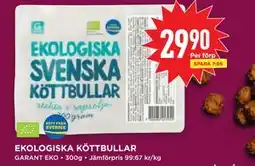 Willys EKOLOGISKA KÖTTBULLAR erbjuda