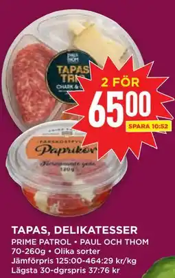 Willys TAPAS, DELIKATESSER erbjuda