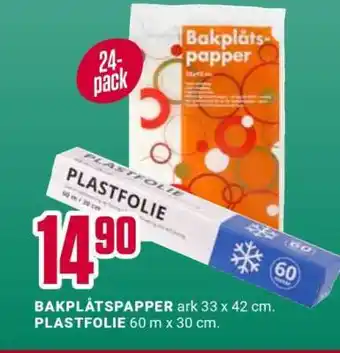 ÖoB Bakplåtspapper, Plastfolie erbjuda