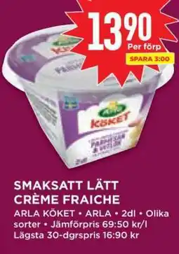 Willys Smaksatt Lätt Crème Fraiche erbjuda