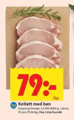 ICA Supermarket Kotlett med ben erbjuda