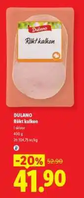 Lidl DULANO Rökt kalkon erbjuda
