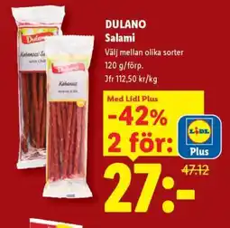 Lidl Dulano Salami erbjuda