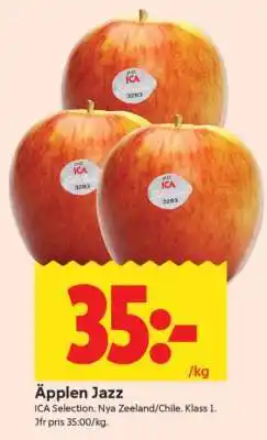 ICA Supermarket Äpplen Jazz erbjuda