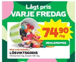 Stora Coop Lösviktsgodis erbjuda