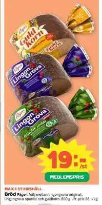 Coop Bröd Pågen erbjuda