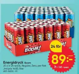 DollarStore Energidryck Boom erbjuda