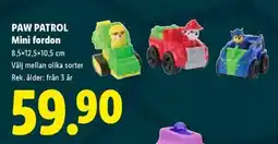 Lidl PAW PATROL Mini fordon erbjuda