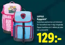 Lidl LUPILU Ryggsäck erbjuda