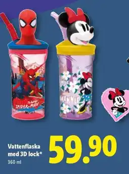 Lidl Vattenflaska med 3D lock erbjuda