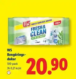 Lidl W5 Rengörings- dukar erbjuda