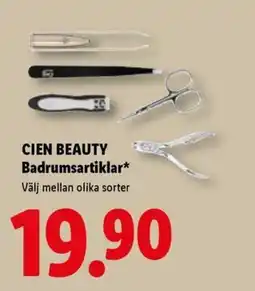 Lidl CIEN BEAUTY Badrumsartiklar erbjuda