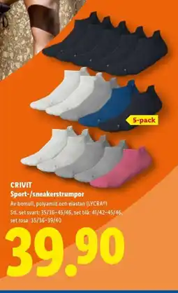 Lidl CRIVIT Sport-/sneakerstrumpor erbjuda