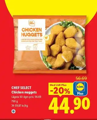 Lidl CHEF SELECT Chicken nuggets erbjuda