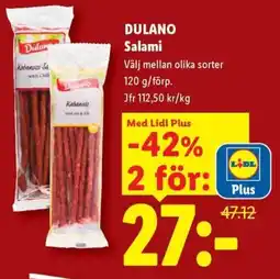 Lidl DULANO Salami erbjuda