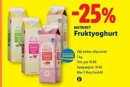 Lidl MATRIKET Fruktyoghurt erbjuda