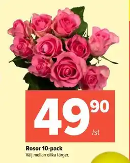 Coop Extra Rosor 10-pack erbjuda
