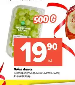 Coop Extra Gröna druvor erbjuda