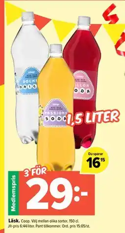 Coop Extra Läsk, Medlemspris erbjuda
