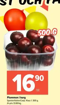 Coop Extra Plommon i korg erbjuda