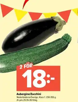 Coop Extra Aubergine/Zucchini erbjuda