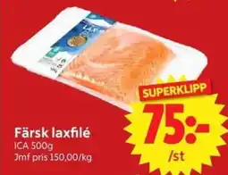 Nya Pulsen ICA Färsk laxfilé erbjuda