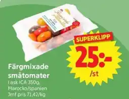 Nya Pulsen ICA Färgmixade småtomater erbjuda