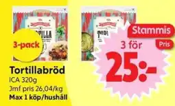 Nya Pulsen ICA Tortillabröd erbjuda